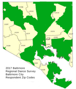 2017 BRDS Baltimore City Respondent Zip Codes